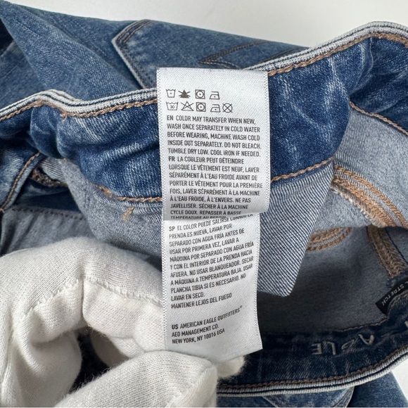 American Eagle Next Level Stretch Super Hi-Rise Flare Denim Jeans Women’s Size 6 - Picture 12 of 14